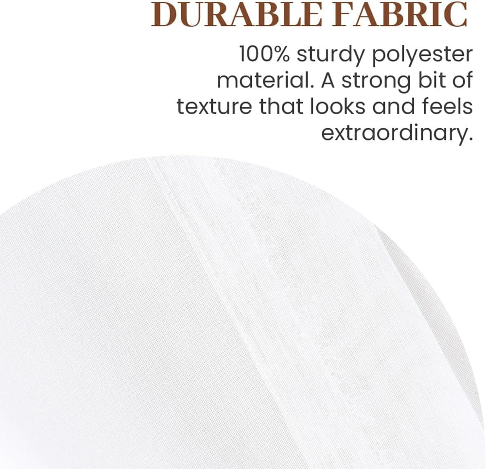 Rod Pocket Solid Sheer Curtains, White, 100" W x 84" L