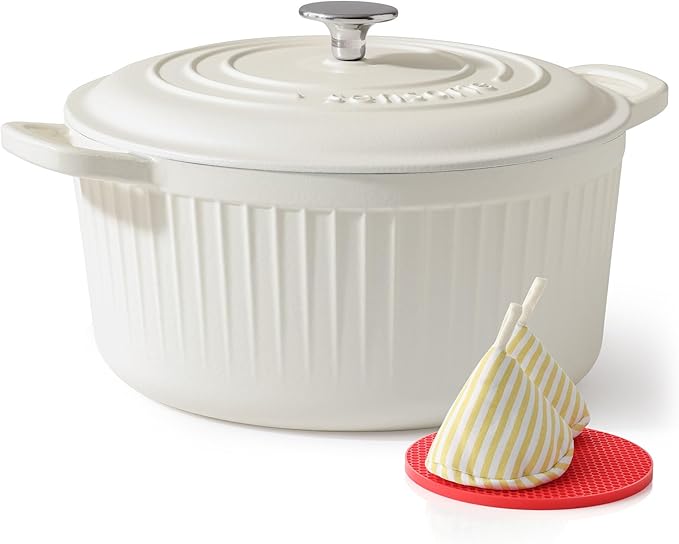 SENSARTE Enameled Cast Iron Dutch Oven Pot