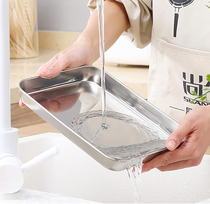 Extra Small Serving Tray in Bulk Stainless Steel 304 Little Tiny Baking Sheet - Image 5