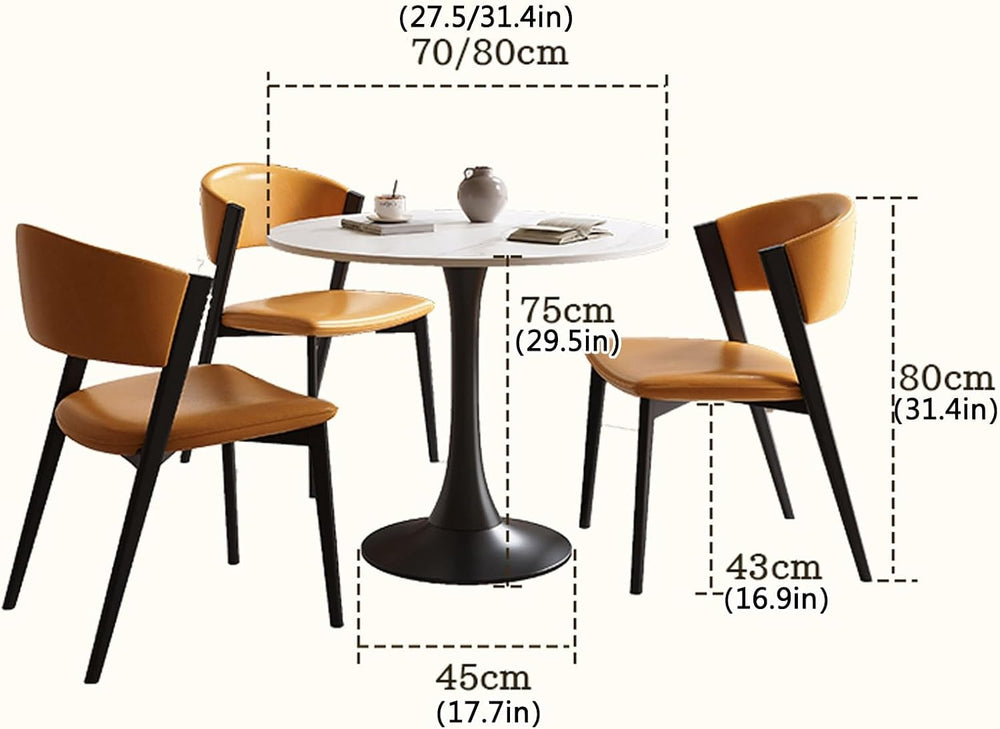Round Negotiation Table Set, Reception Dining Coffee Table and Chair Set, Sma...