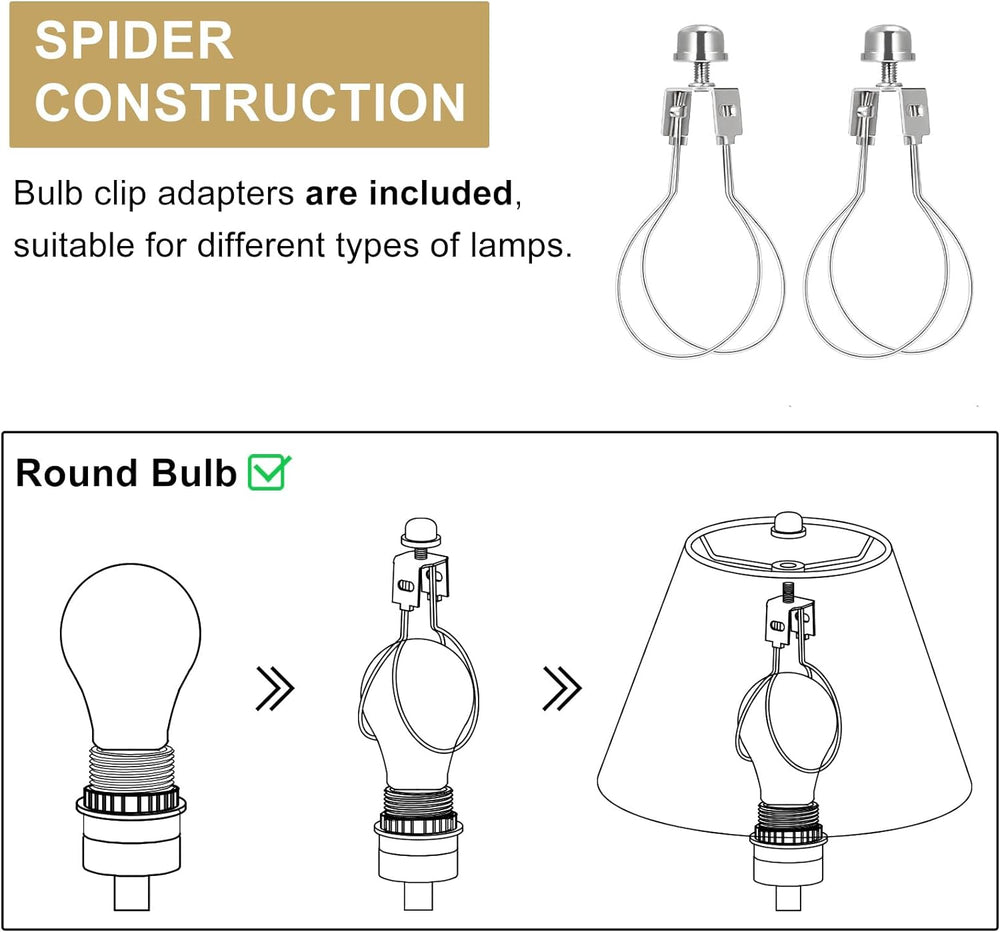 Small Lamp Shades Set of 2, 5.5" Top x 10" Bottom x 6.6" High,...