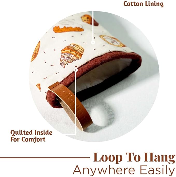 Folkulture Mini Oven Mitts Heat Resistant | Set of 2 Short Oven Mitts - Image 6