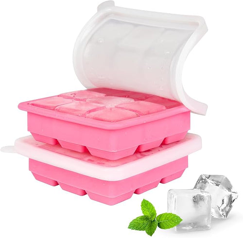 2 Pack Silicone Ice Cube Tray, Small Ice Trays by Aibirui