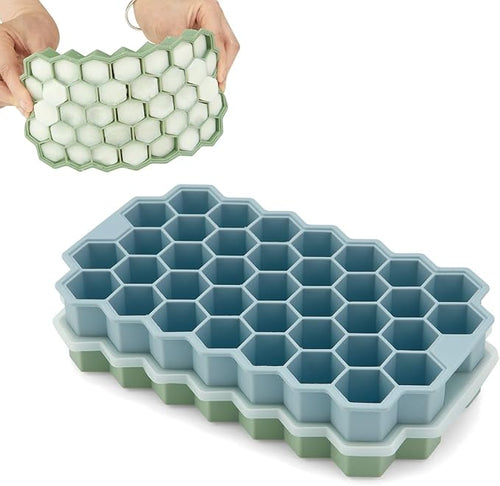 2 Pack Small Silicone Ice Cube Trays by Unknown