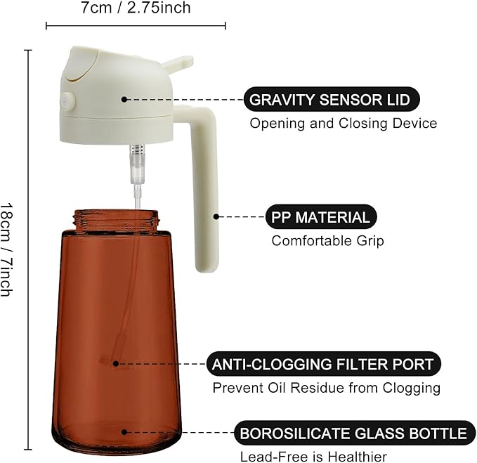 2 In 1 Oil Dispenser And Oil Sprayer, 16 Oz/470 Ml Oil Dispenser - Image 5