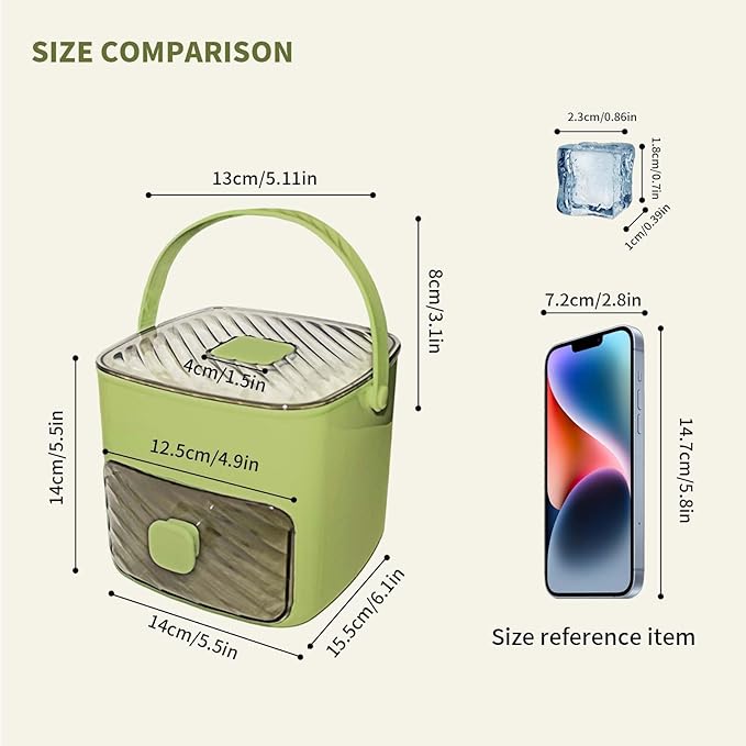Ice Cube Tray for freezer with 2 Trays and Ice Storage Bin Tweezers, 48 Grid - Image 5