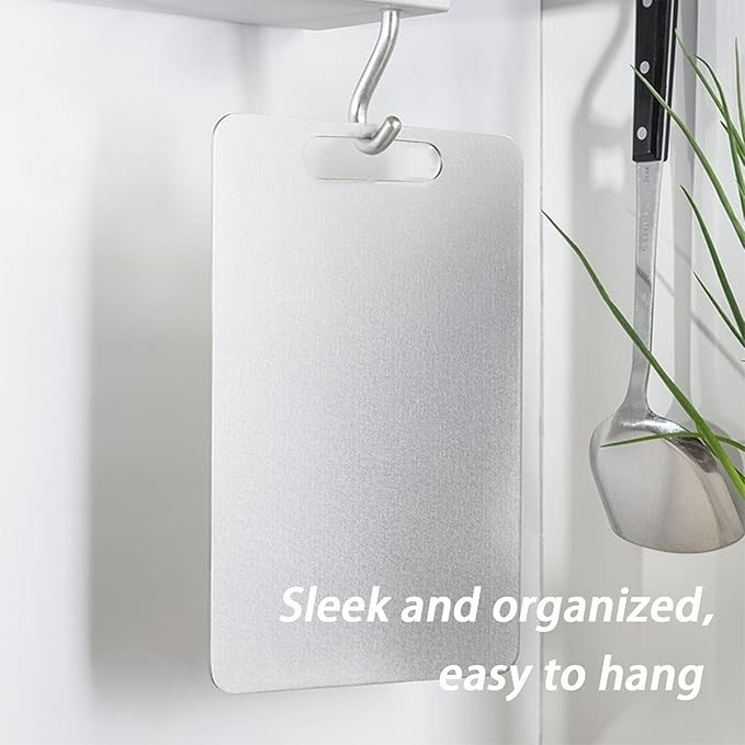 100% Pure Titanium Cutting Board Set of 3, Double-Sided Titanium Cutting Boards - Image 5