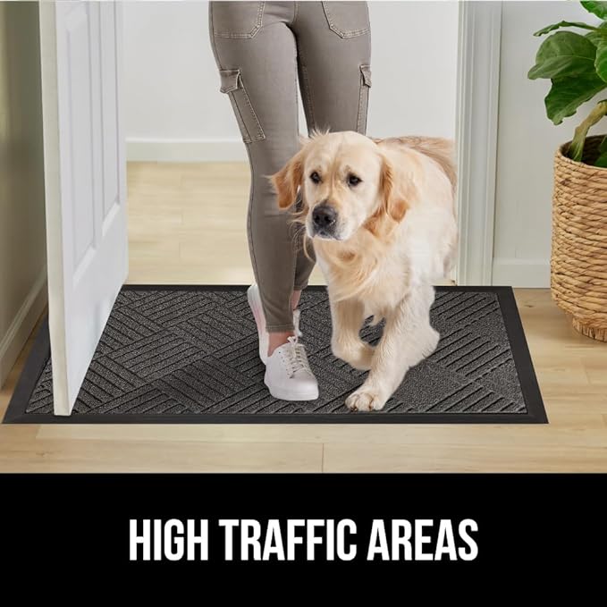 GORILLA GRIP 100% Waterproof All-Season WeatherMAX Doormat, US Designed Natural - Image 7