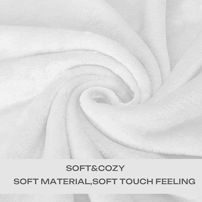 JIAHANNHA Fleece Blanket White Throw Blankets - Image 5