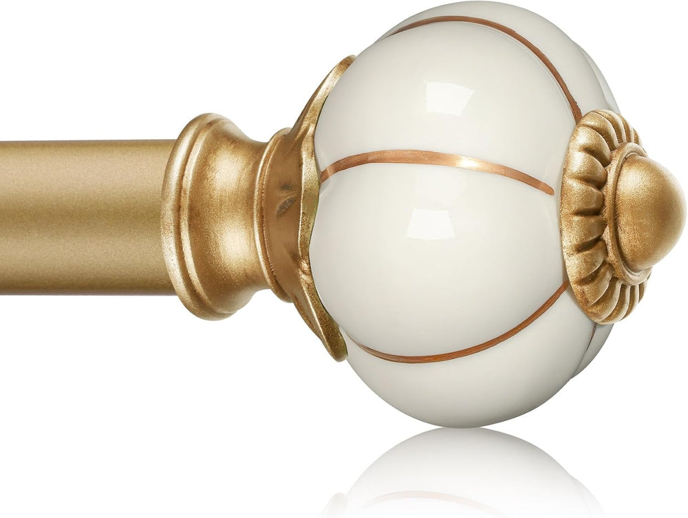 Ceramic Curtain Rods for Windows 48 to 84 Inch 1 Inch Adjustable