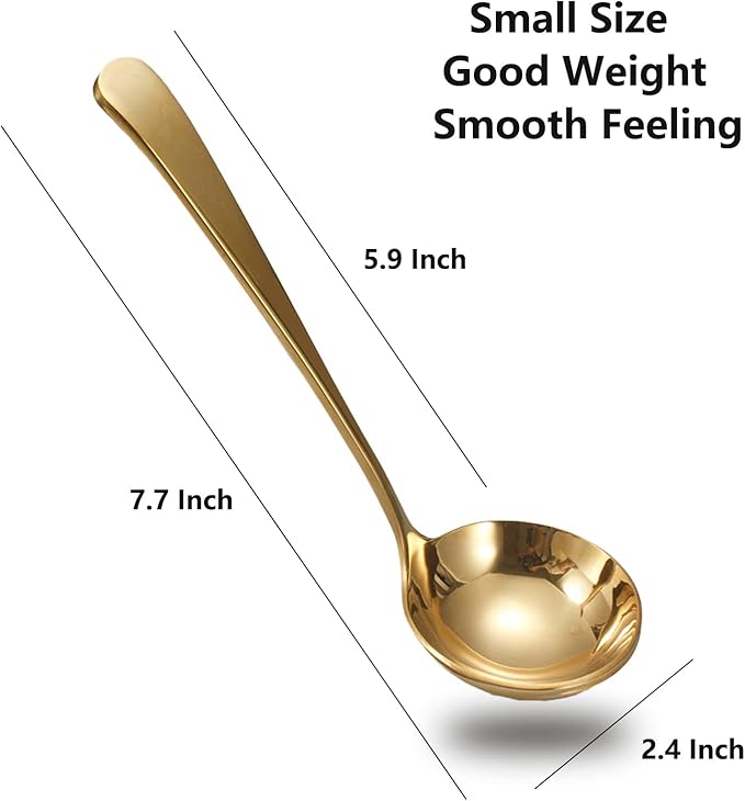 Asanta 2 PCS Small Soup Ladle, 7.7 Inch Sauce ladle, Durable 304 Stainless - Image 6
