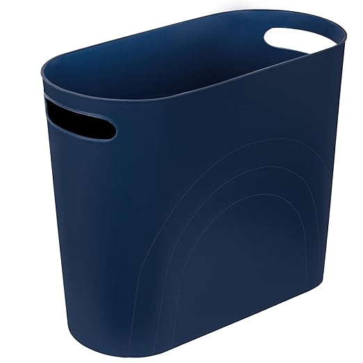 rejomiik Small Trash Can, 3.5 Gallon Slim Garbage Can Plastic Waste Basket by rejomiik