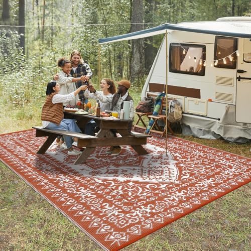 GarveeHome Outdoor Rugs 8x10 Waterproof Reversible Outdoor Plastic Straw Rug ...
