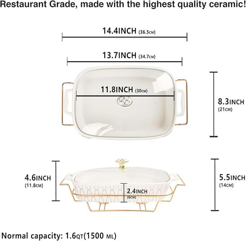 11" x 8" Ceramic Casserole Dish - Image 2