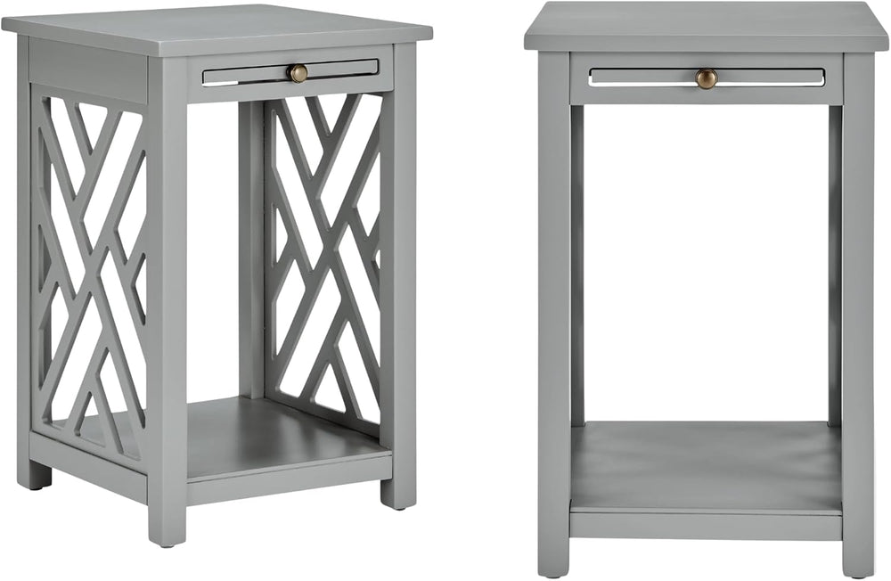 Alaterre Furniture Coventry 2-Pack Wood End Tables – Compact Side Tables with...