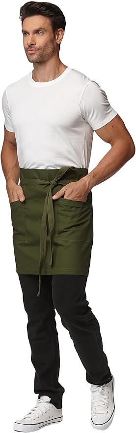 Unisex Waist Apron Half Bistro Apron Server Aprons - Image 5