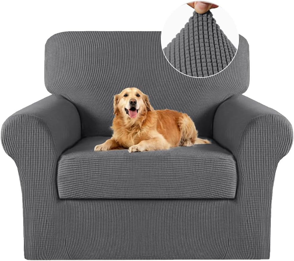 Turquoize 2 Piece Chair Covers Chair Slipcovers for Living Room Armchair Sofa...