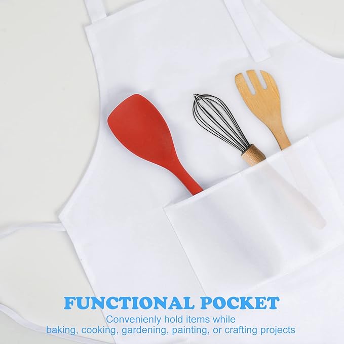 SINLAND Kids Apron with Pocket 2 Pack Children Chef Apron - Image 3