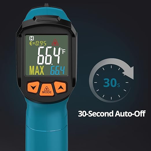Tilswall Infrared Thermometer, -58°F to 1472°F, Non-Contact Digital Laser - Image 5