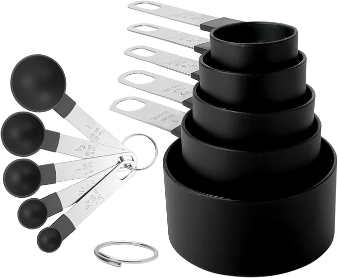 Measuring Cups and Spoons Set, 10-Piece Stackable Kitchen Tools by Unknown