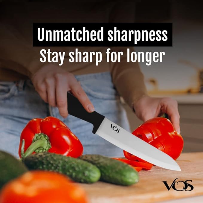 Vos Ceramic Knife Set with Peeler, Ceramic Knives Set