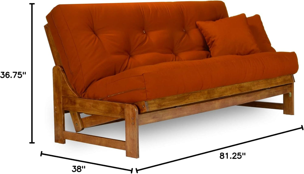 Arden Futon Frame - Queen Size (Frame Only), Solid Wood Construction