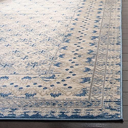 SAFAVIEH Brentwood Collection Area Rug - 9' x 12', Light Grey & B...