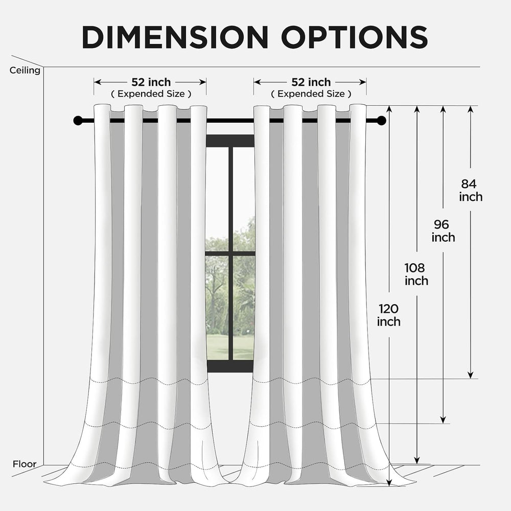 Joydeco Blackout Curtains for Bedroom, Black Out Curtains 108 Inch Long, Room...