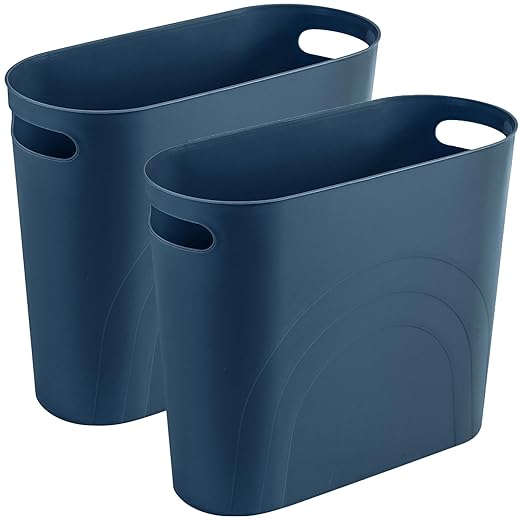 rejomiik Small Trash Can, Slim Garbage Can Plastic Waste Basket by rejomiik