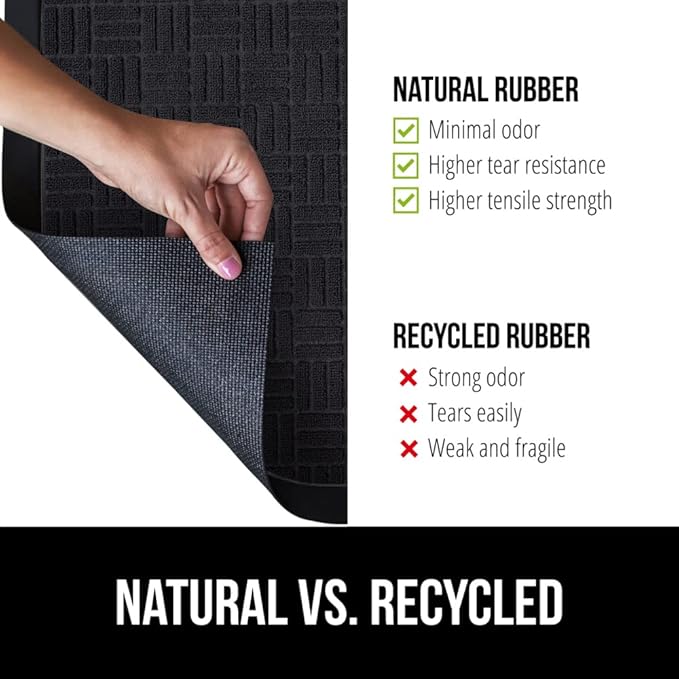 GORILLA GRIP 100% Waterproof All-Season WeatherMAX Doormat US Designed Natural - Image 6