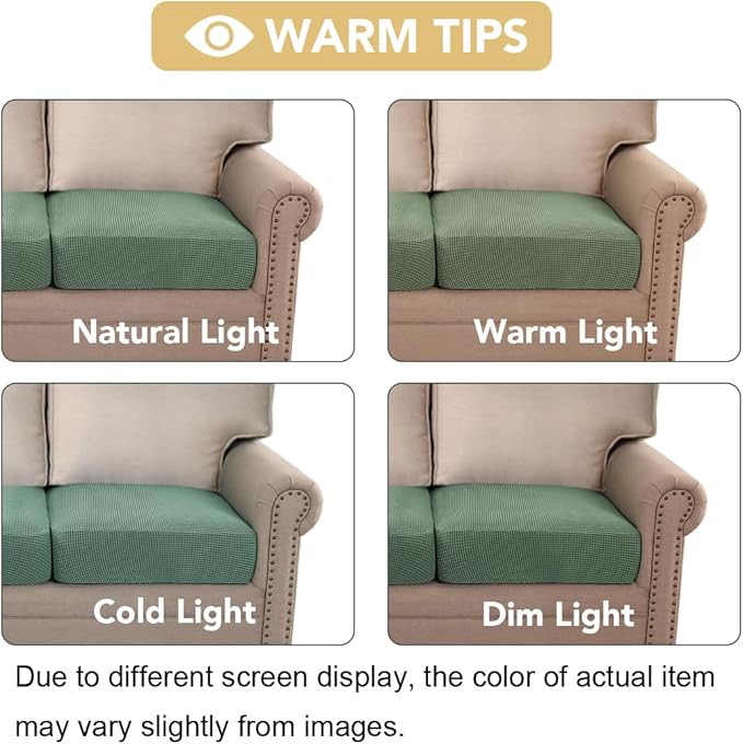 H.VERSAILTEX Super Stretch Individual Seat Sofa Covers Couch Cushion Covers - Image 7