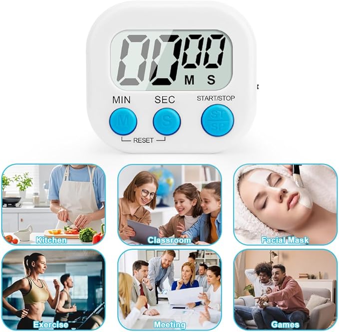 Digital Kitchen Timer, Magnetic Countdown Minute Simple Timer - Image 8