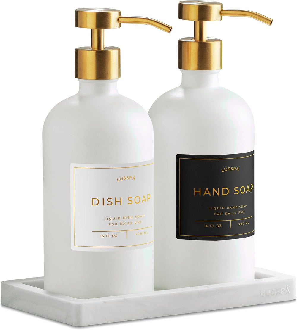 Glass Soap Dispenser Set of 2