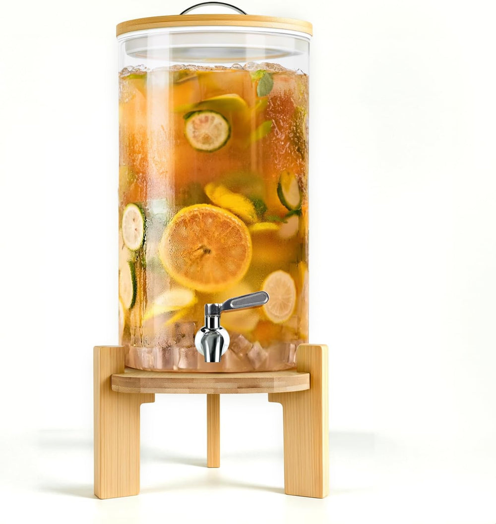 Beverage Dispenser 2.9 Gallon, Glass Drink Dispenser