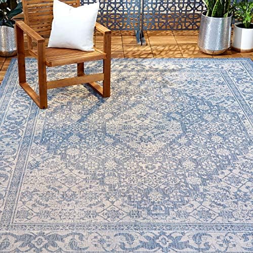 Nicole Miller New York Patio Country Dahlia Transitional Medallion Indoor/Out...