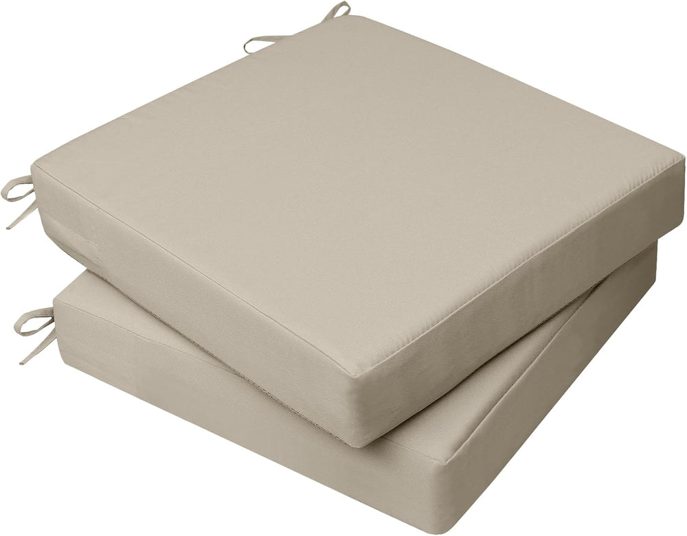 AAAAAcessories Outdoor Chair Cushions, 20 x 18 x 3 inches, Set of 2