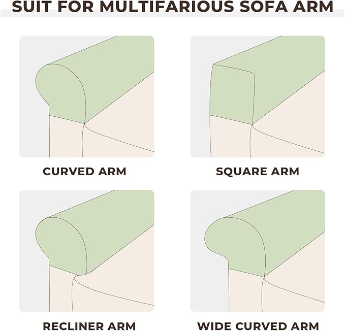 Couch Arm Covers 2 Pcs Sofa Armrest Covers Stretch Couch, Armrest Cover - Image 6