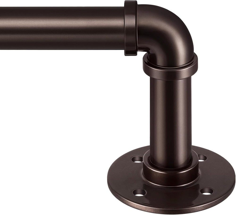 Curtain Rods 48-86", 1 Inch Industrial Antique Bronze Curtain Rod