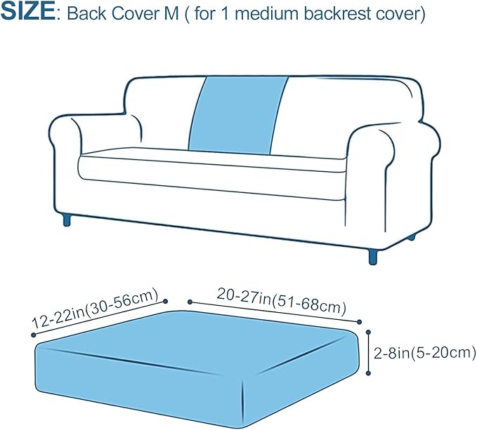 Smiry Printed Couch Cushion Covers, Stretch Soft Couch Covers - Image 6