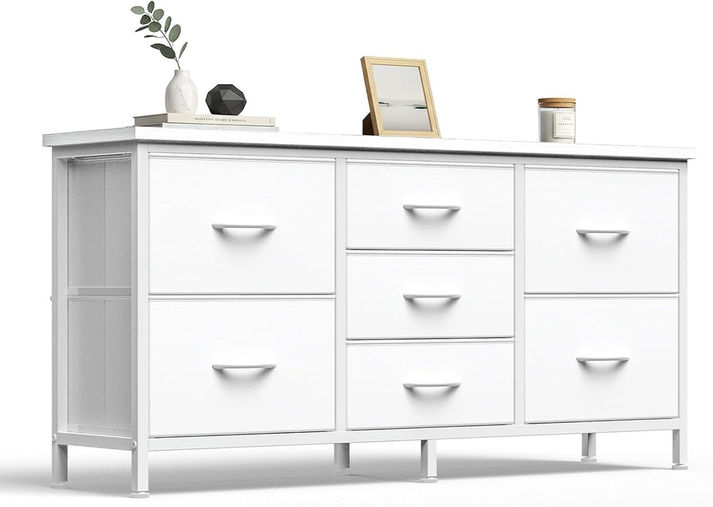 DUMOS 7 Drawer Fabric Dresser, Clothes Organizer Storage Tower for Bedroom