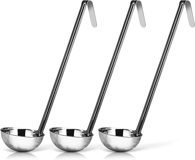 Whysko Soup Ladles Stainless Steel, Rustproof Heat-Resistant Materials by WHYSKO