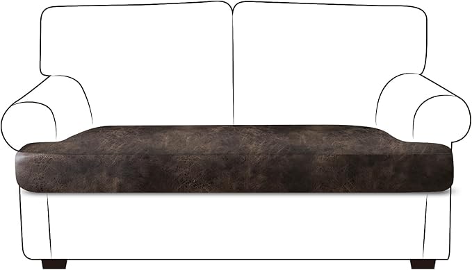 Leather Look Couch Cushion Covers Sofa Seat Slipcovers Sets Couches Furniture by ANARACHON