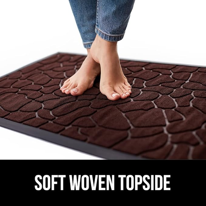 GORILLA GRIP 100% Waterproof All-Season WeatherMAX Doormat, US Designed Natural - Image 7