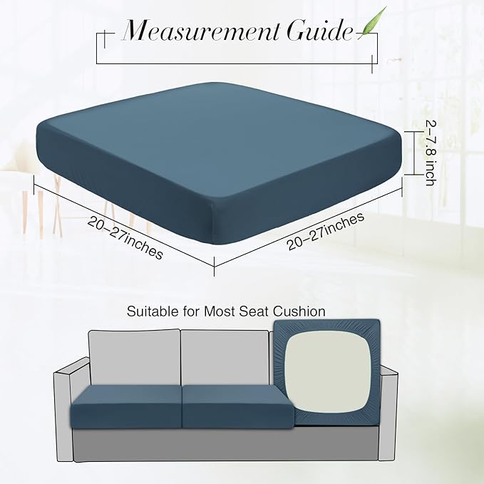 Newwiee Set of 4 Stretch Patio Cushion Covers Sofa Couch Seat Chair Slipcovers - Image 2