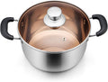 P&P CHEF 6 Qt Stockpot with Lid, Stainless Steel Cooking Stock Pot by PPCHEF