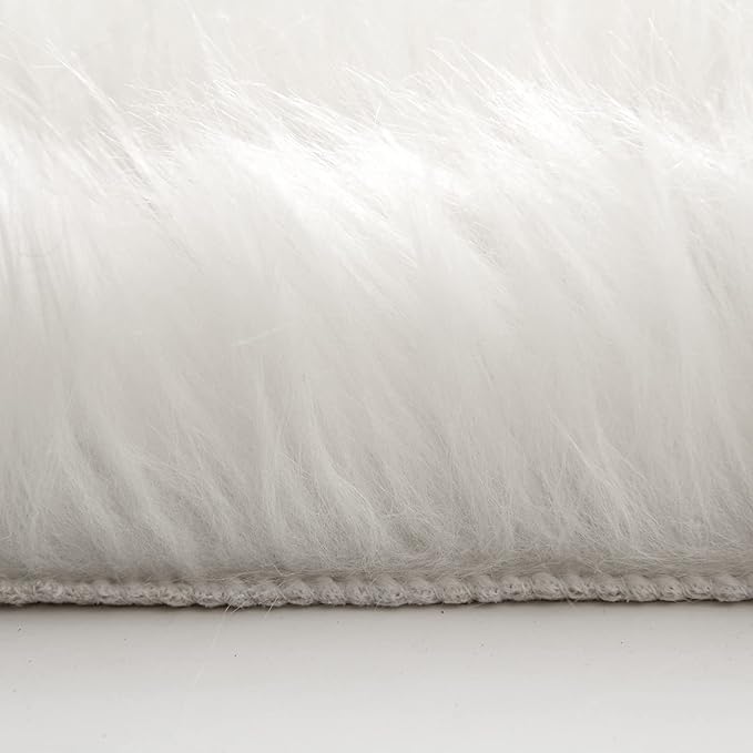 MIULEE Luxury Super Soft Fluffy Area Rug Faux Fur Plush Large Sheepskin Rug - Image 4