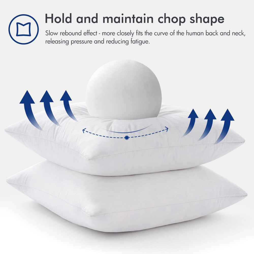 MIULEE 20x20 Pillow Inserts, Set of 2 Feather Down Throw Pillows