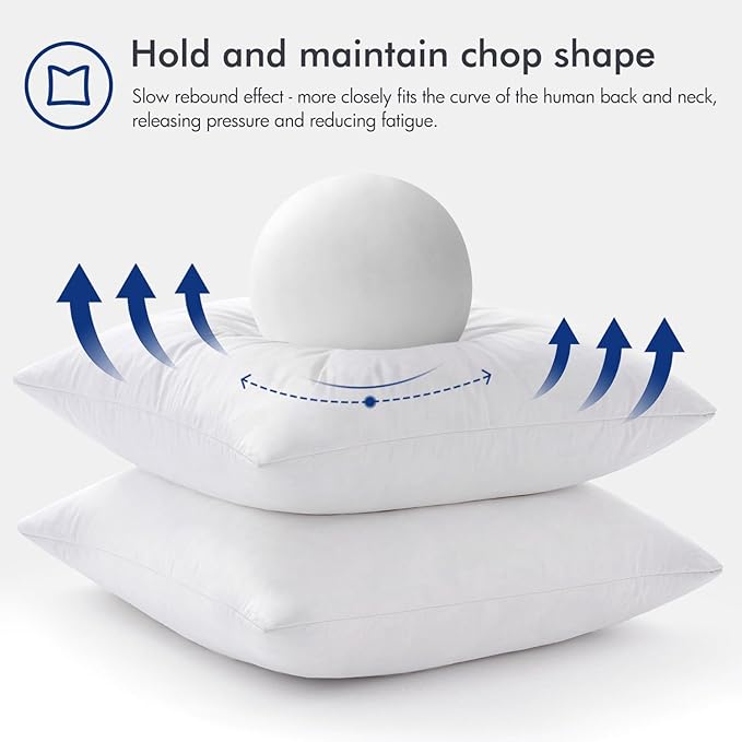 MIULEE Pillow Inserts 18x18, Down Feather Throw Pillow Inserts, Premium Fluffy - Image 5