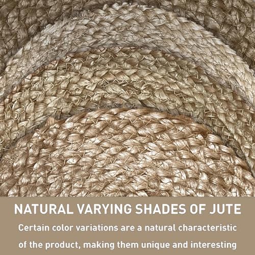 Chardin home Hand Woven Natural Jute Braided Area Rug – 6x9 Feet Rectangle | ...