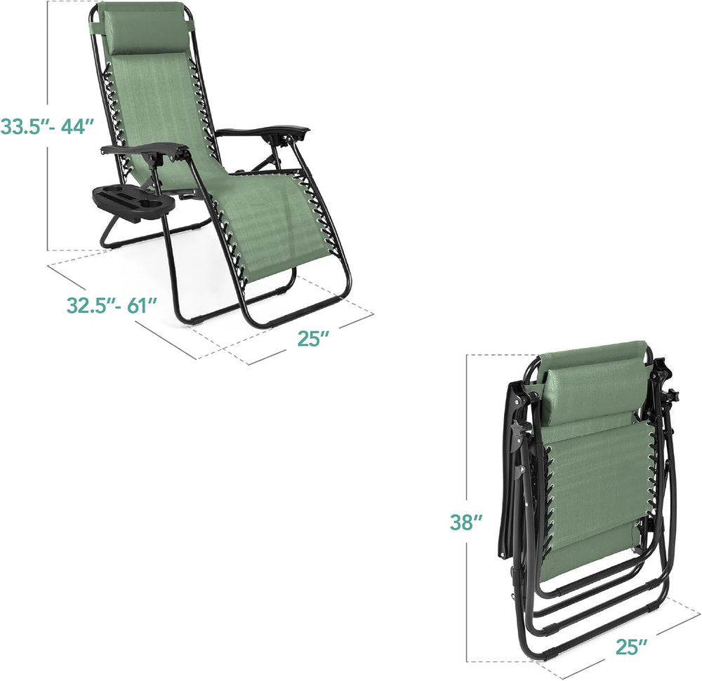 Best Choice Products Zero Gravity Chairs Recliner, Set of 2
